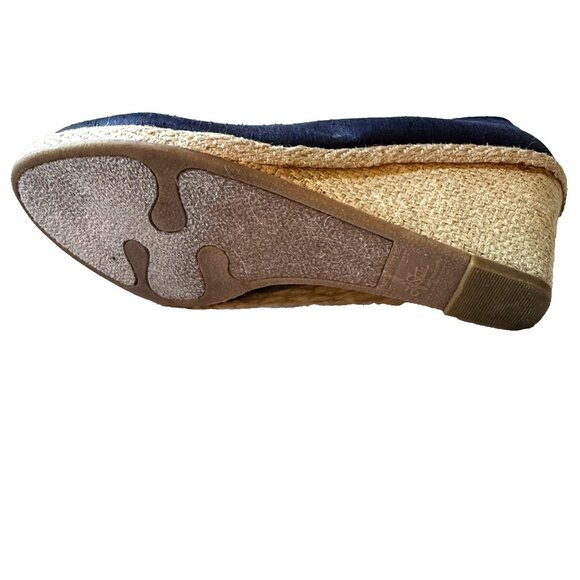 Life Stride Soft System Womens Size 8.5M Navy Tan Espadrilles Wedges NEW NWOB - Picture 12 of 13